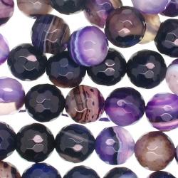 Gemestone Agate faceted bead Blue 8mm