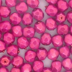 round faceted Hello Fuchsia 4mm