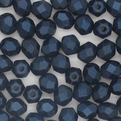 round faceted Stone Blue 4mm