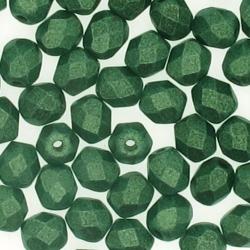 round faceted Stone Green 4mm
