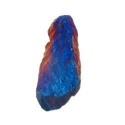 Colgante crystal natural Electroplateado metallic blue 2X 35-55mm