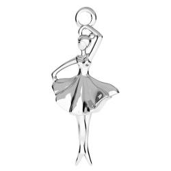 Ballet dancer pendant silver 925 27x12mm