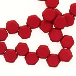 Honeycomb Chalk Lava Red 6mm