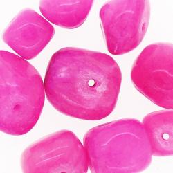 Gemestone Natural bead Jade Fuchsia 12-18mm