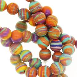 Gemestone turquoise bead Mix orange 6mm