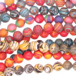 Gemestone dyed bead multicolor 10mm