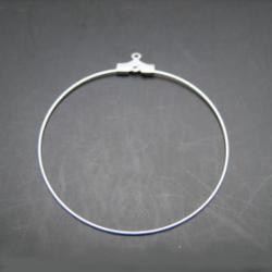 Ring Earring silver 28mm