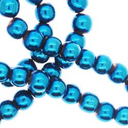 Hematite Beads Metallic Blue 2X 4mm