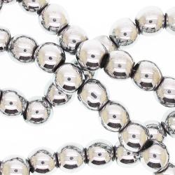 Hematite Beads Silver 6mm