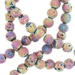 Gemestone Natural bead Matte Multicolor 5mm