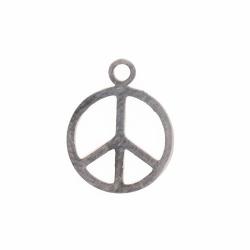 Peace Charm Stainless Steel 14mm