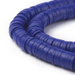 Heishi polymer clay beads for bracelets dark blue