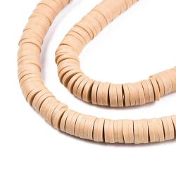 Heishi polymer clay beads for bracelets beige