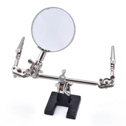 Beading tool with magnifying glass