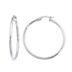 Hoop Earrings silver 35x1.2mm