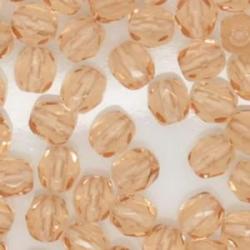 round faceted Peach 4mm