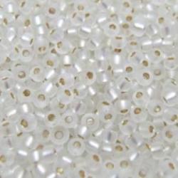 Miyuki Seed Beads 11-1901 semi-frosted silverlined crystal 11/0