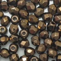 round faceted Copper 8mm