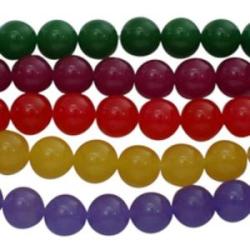 Natural gemestone bead jade multicolor 12mm hilo 1mm