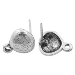 Zink Earring Finding antic silver 14mm