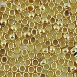 Crimp beads golden 2mm hilo 1,1mm