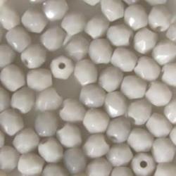 round faceted Opaque grey 4mm