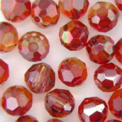 Swarovski Faceted 5000 crystal red magma 4mm