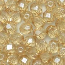 round faceted Crystal golden shadow 6mm