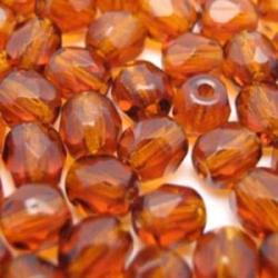 round faceted smoked topaz 3mm