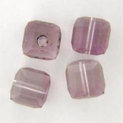 swarovski cube Crystal Antique Pink 6mm