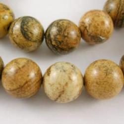 Natural gemestone bead Beige Marble 10mm hilo 1mm