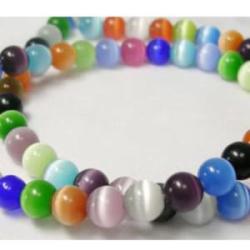 Cat Eye Beads Multicolor 6mm hilo 0,8mm