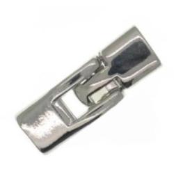 Zinc clasp cromed silver hole 10x6mm 