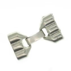 Zinc clasp 3 threads 4mm Old silver 3 holes 4mm 34x22mm 3 hilos 4-5mm