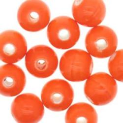 Ceramic bead orange 10mm -cordon 2,8mm