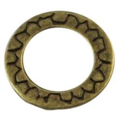 Metal ring antic bronze 21x2mm hueco 13mm