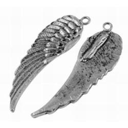 Angel wing pendant antic bronze 53x16mm