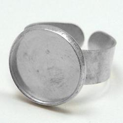 Ring round ajustable niquel 14mm