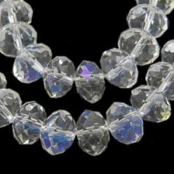 Abacus Faceted Crystal AB 10x8mm