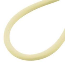 Rubber cord with hole cream 4mm hueco 1,5mm