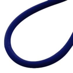 Rubber cord with hole dark blue 4mm hueco 1,5mm