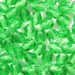 round faceted Fern green 4mm