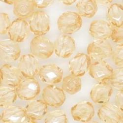 round faceted Crystal golden shadow 4mm