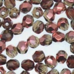 round faceted copper topaz 4mm