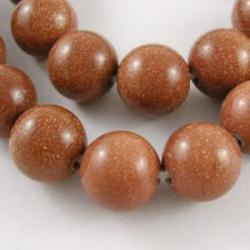 Natural gemestone bead Goldsand brown 10mm hilo 1mm