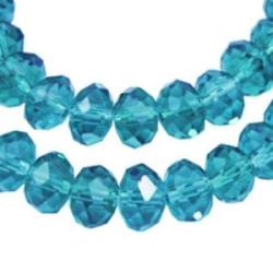 Abacus Faceted blue 6x4mm