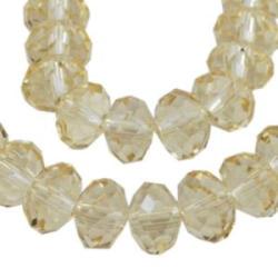 Abacus Faceted Clear gold 8x6mm