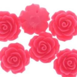 Synthetic bead-cabochon rose rose 18x10mm hilo 0,9mm