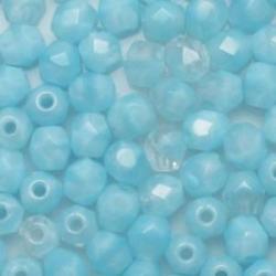 round faceted Baby blue 4mm