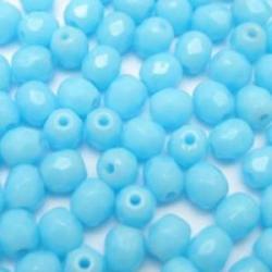 round faceted Turquoise blue 8mm